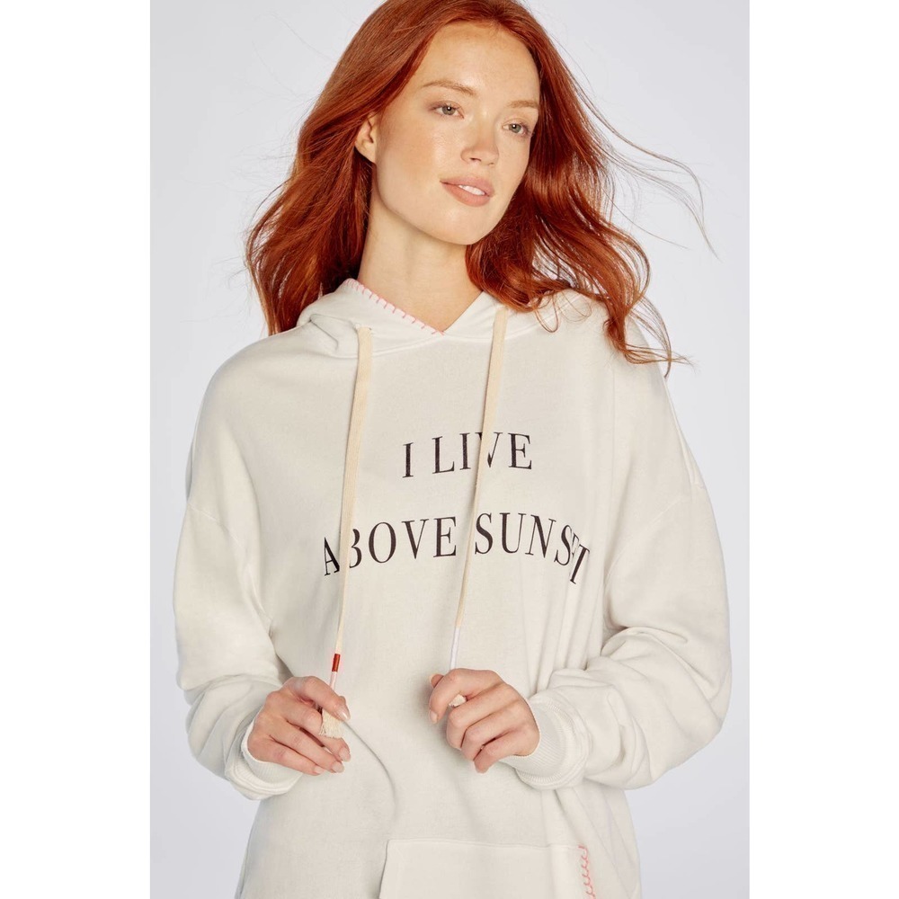 New Wildfox Vanilla & Black Live Above Sunset Boulevard Sunset Roadtrip Hoodie - Picture 8 of 11